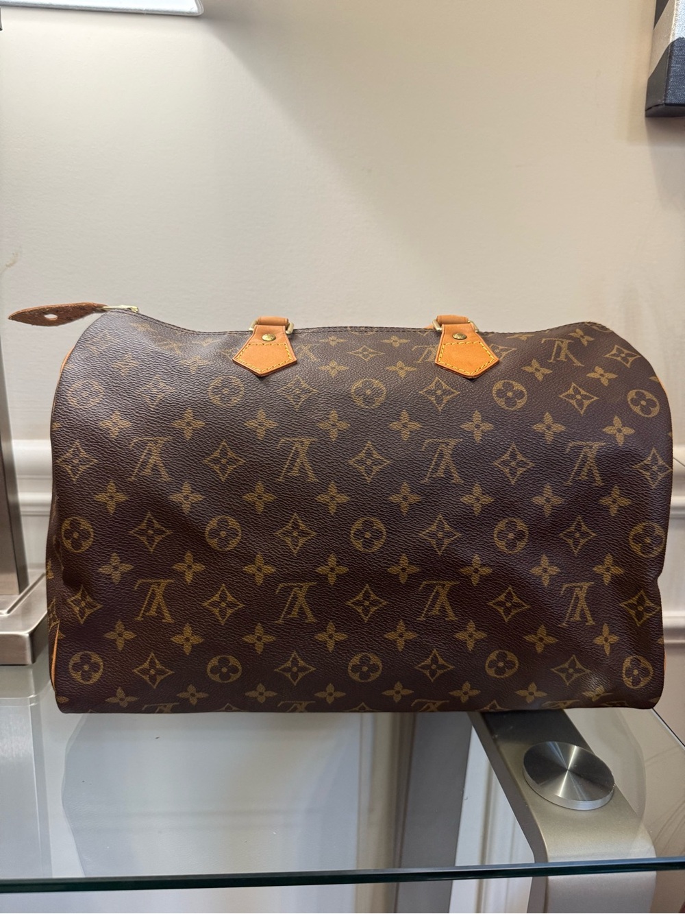 Louis Vuitton Monogram Canvas Duffel with Tan Leather Trim